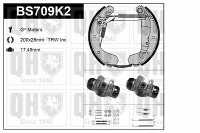 QUINTON HAZELL bs709k2 -  Комплект тормозов, барабанный тормозной механизм